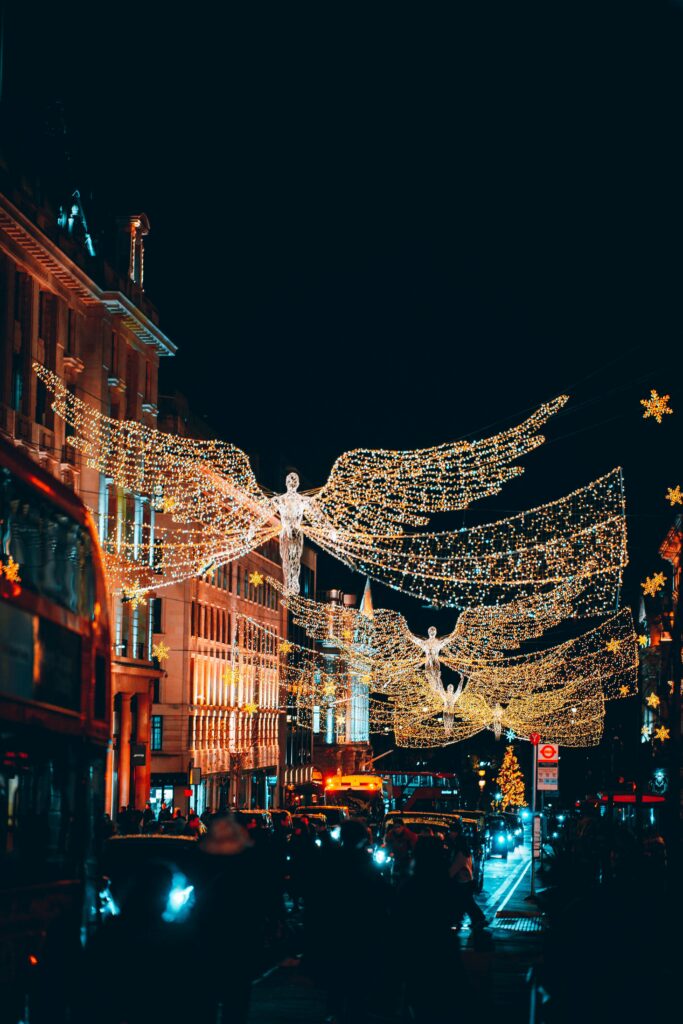 Christmas in London with Kids explore the city lights